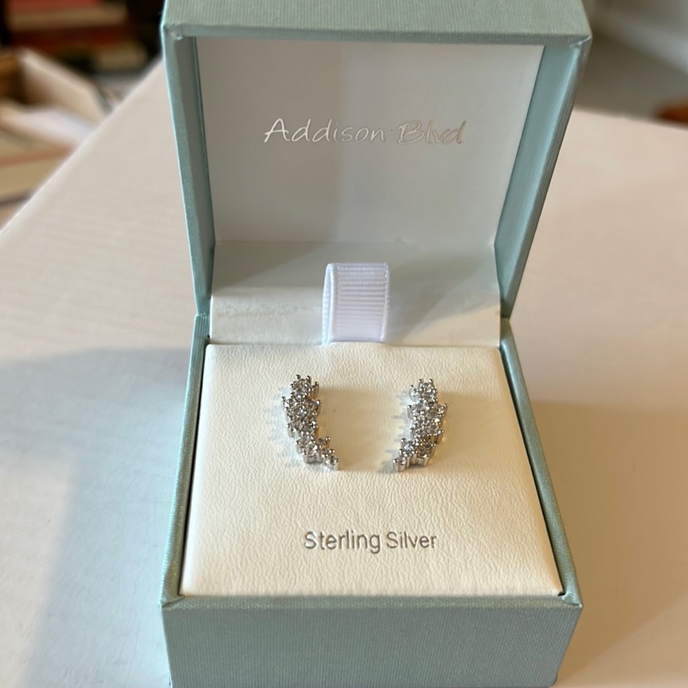 Addison Blvd sterling silver earrings